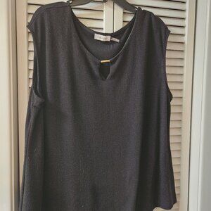 Calvin Klein 3x sleeveless black sparkle top-knit like material; very lightweigh